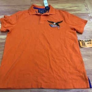 American Living Men Embroidered Eagle Polo Shirt M